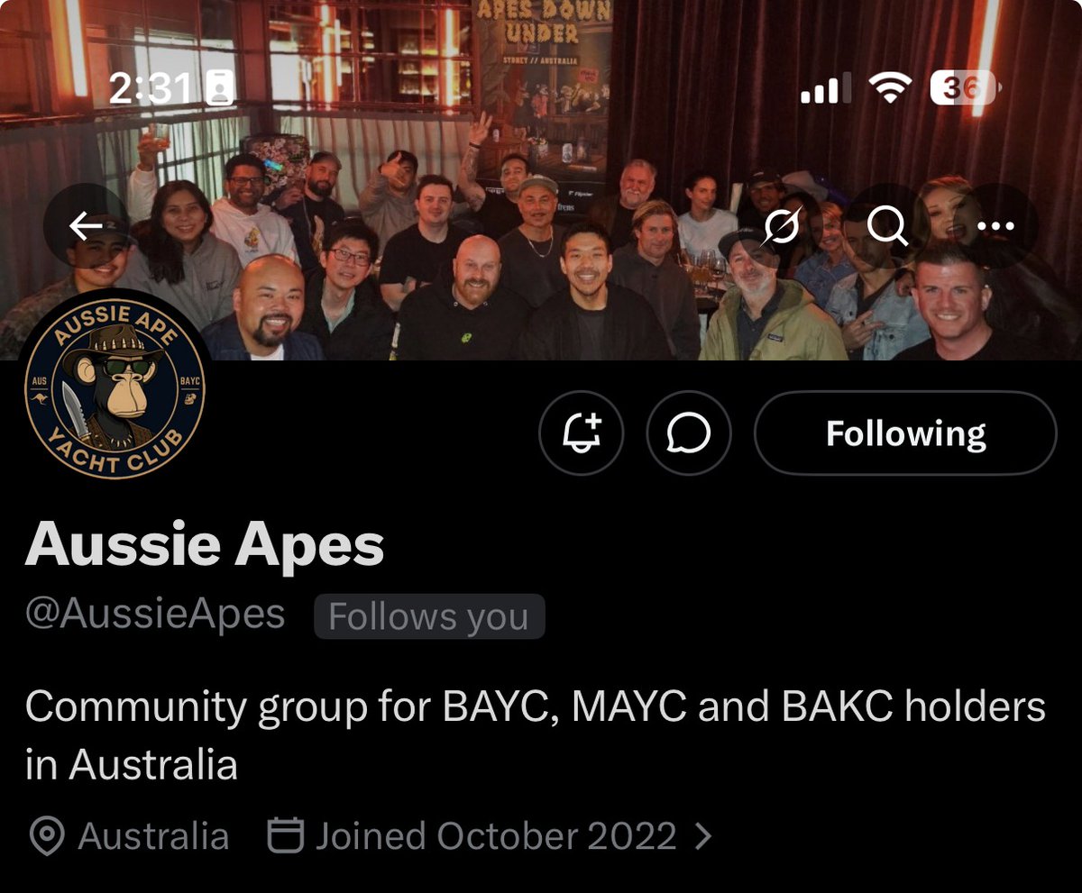 AussieApes's tweet photo. We've given our Clubhouse a facelift!

New logo and comms to give all new Aussie Apes the warm welcome they deserve.

If you're an Aussie Ape and not already in the private group chat, hit the DMs and lets fix that.

To all our brother/sister BAYC Clubs around the world, GDay!! https://t.co/fCDmTxWpOc