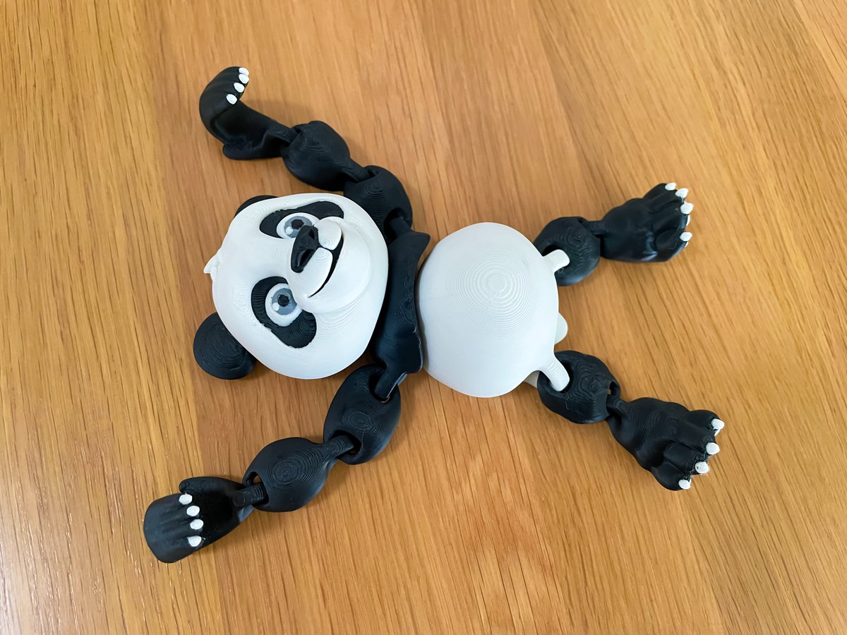 プリセットデータのパンダ🐼をプリントしてみました （なんか