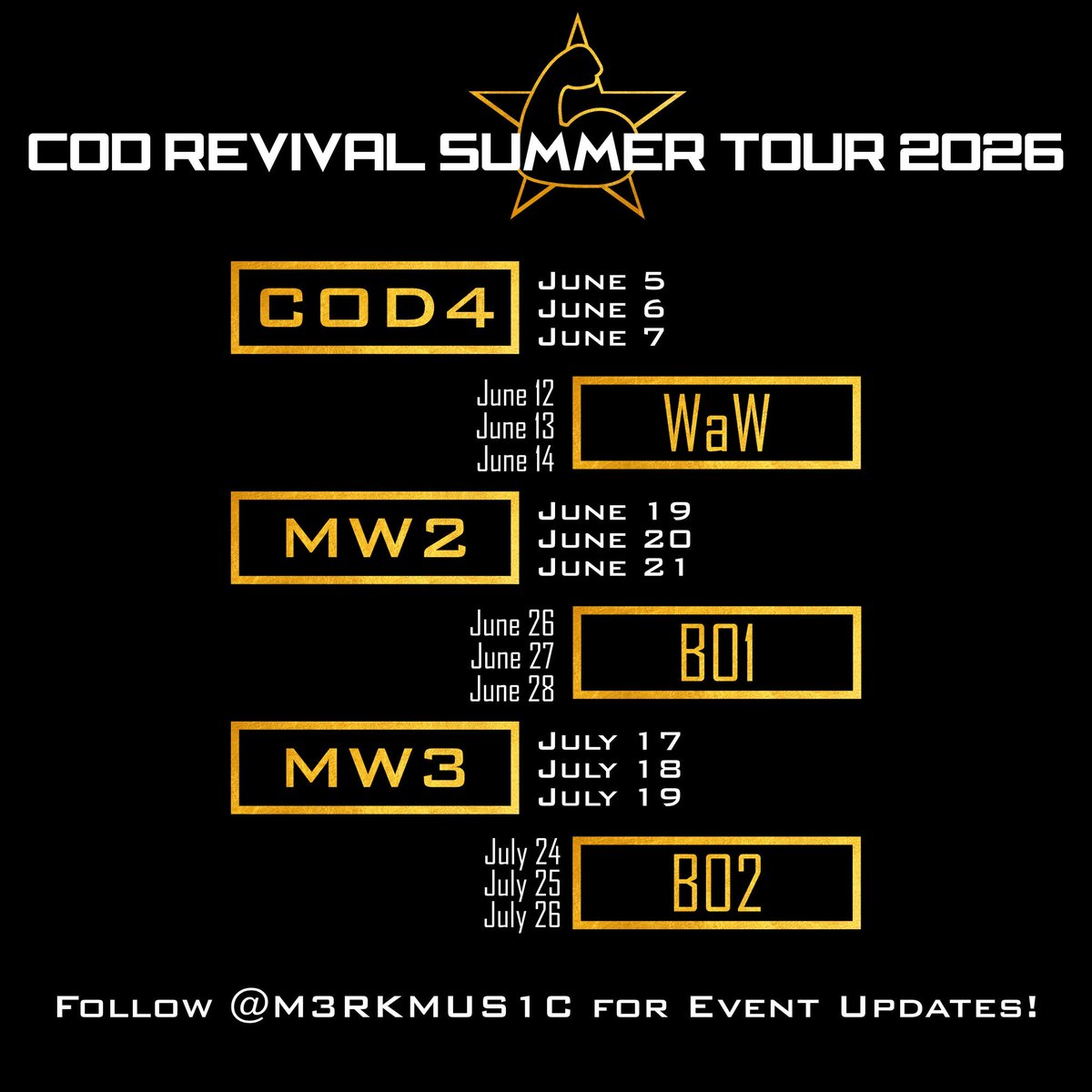 NerosCinema's tweet photo. Reminder that the Call of Duty Revival Summer Tour starts soon! https://t.co/xUFONDHdPw
