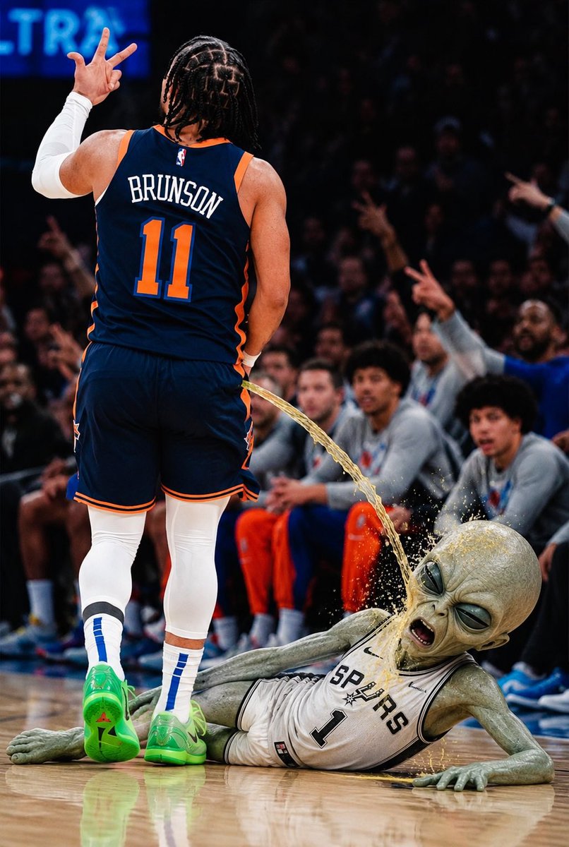 Michael31730068's tweet photo. @SpursCulture Knicks played bad too bozo 🤣 https://t.co/Fm9NHeLNvc