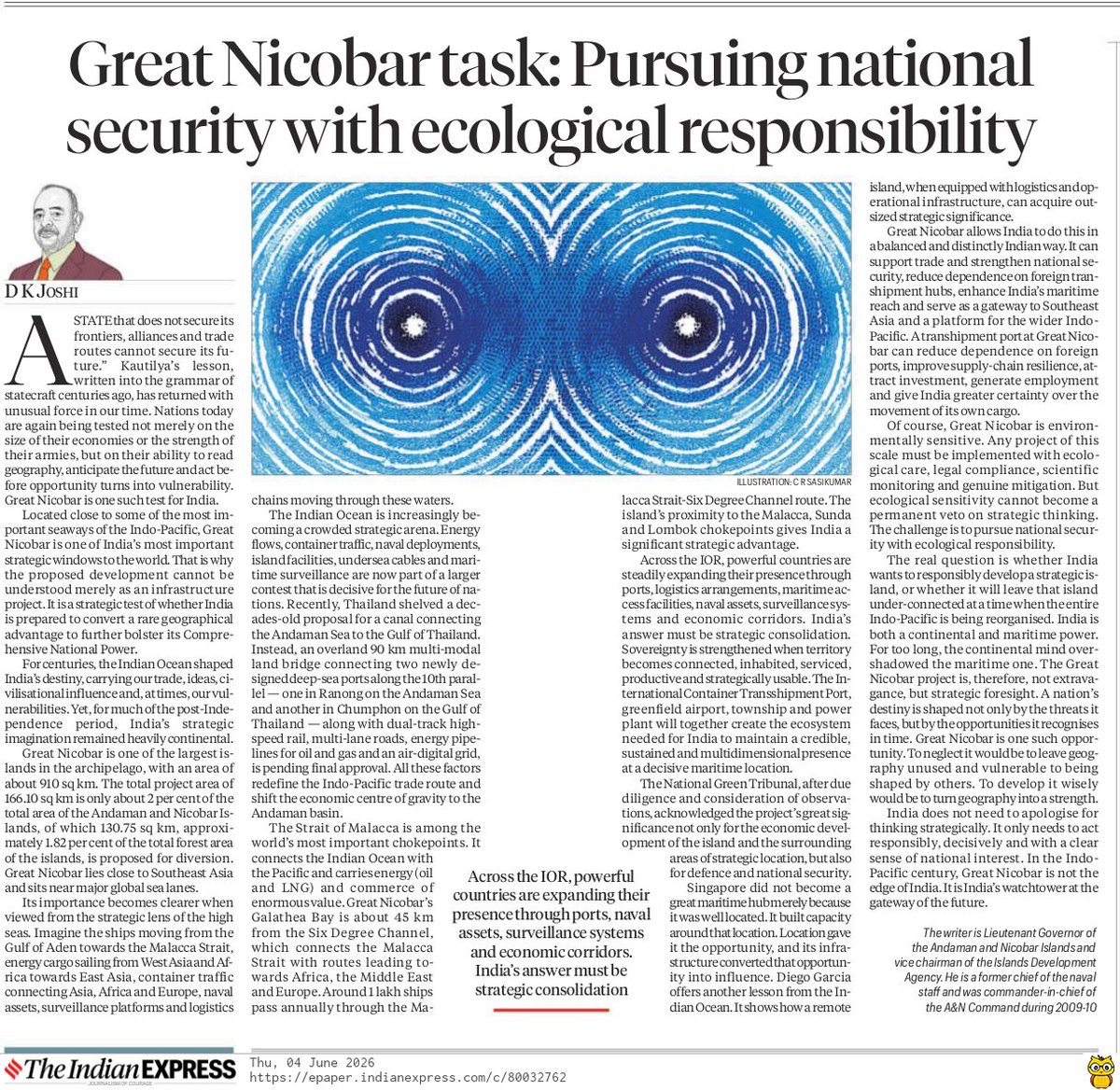 AmrashreeMishra's tweet photo. One of the best pieces on the importance of the Great Nicobar Project. Do read!! https://t.co/YWqmK1OYcu