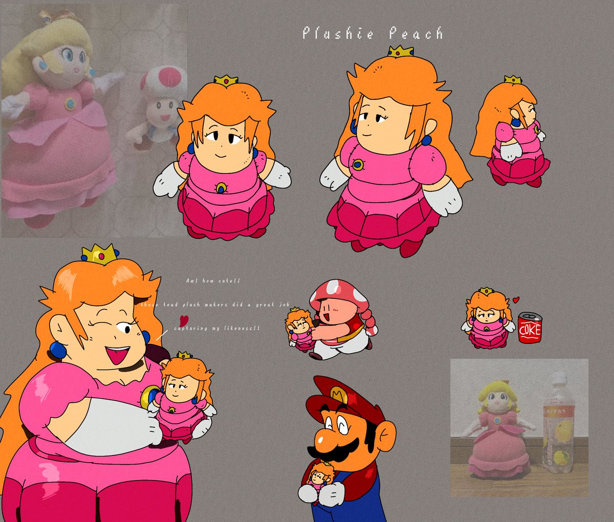 kenobi_92's tweet photo. Made a plush design of my peach design inspired by that mario party 5 peach plush I like alot https://t.co/P8nzc8p387