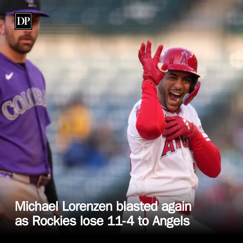 DPRockies's tweet photo. Michael Lorenzen blasted again as Rockies lose 11-4 to Angels https://t.co/GlIO2DKd3N https://t.co/LFfMbCbNac