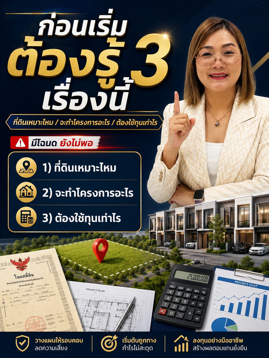 FootDek's tweet photo. 🏗️ มีโฉนดที่ดิน...ไม่ได้แปลว่ามี "ทุน" สร้างบ้านขาย!
.
.
คอร์ส ฟรี..เรียนฟรี…สร้างบ้านขาย+ยื่นกู้แหล่งทุน
.
สอนสด 1 วันเต็ม
วางระบบธุรกิจสร้างบ้านขาย
ตั้งแต่การวิเคราะห์ที่ดิน
จนถึงการยื่นแหล่งทุน
.
.
" ไม่มีทฤษฎีลอย ๆ มีแต่ขั้นตอนที่ใช้จริง" https://t.co/q2u8MGnsmf