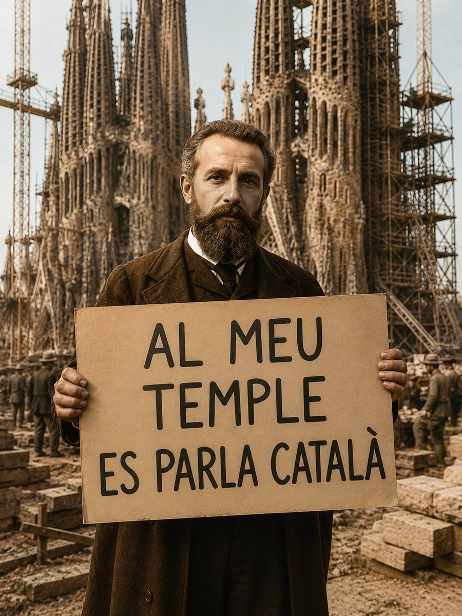 Grokcat's tweet photo. en Gaudí diu … 

@Pontifex https://t.co/cy2lsgTtIn