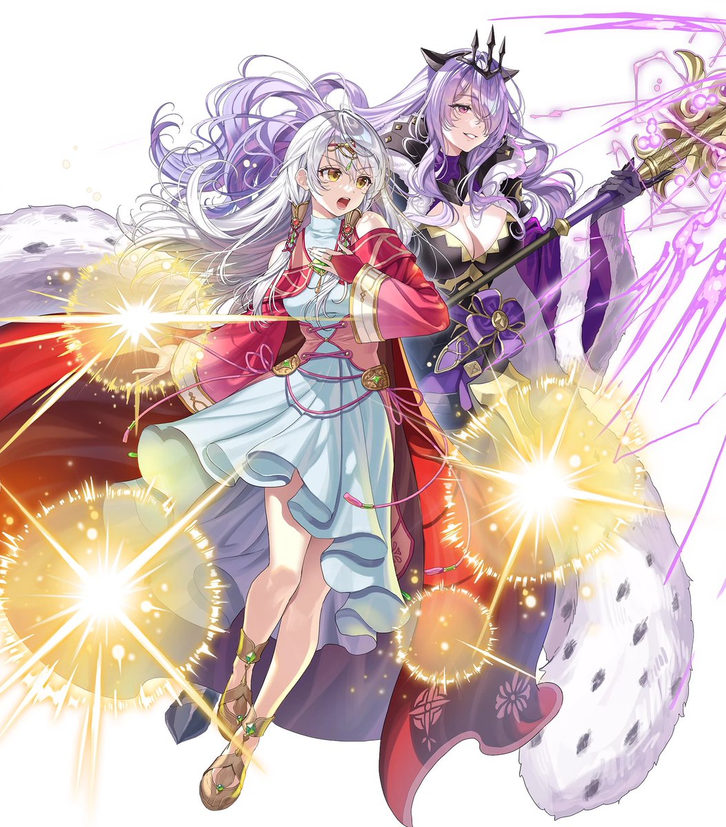 Pheonixmaster1's tweet photo. Full Artwork of Harmonic Brave Micaiah + Brave Camilla.
The artist is Mai Okuma.

She inflicts Feud multiple times, which is very useful. https://t.co/z84V2aW4Y6
