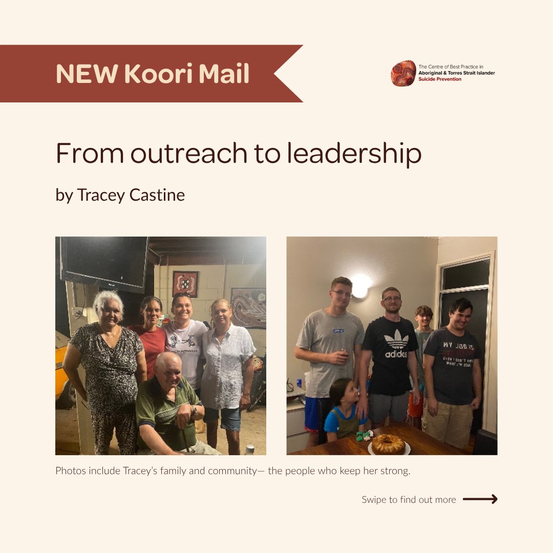 cbpatsisp's tweet photo. "My journey within Social and Emotional Wellbeing (SEWB) has been shaped by both professional experience and lived reality, and it continues to guide how I support my team, our clients, and the broader community."

Read more from the Koori Mail here 👉 https://t.co/qs6H2qsDRy https://t.co/OswAGrWMpI