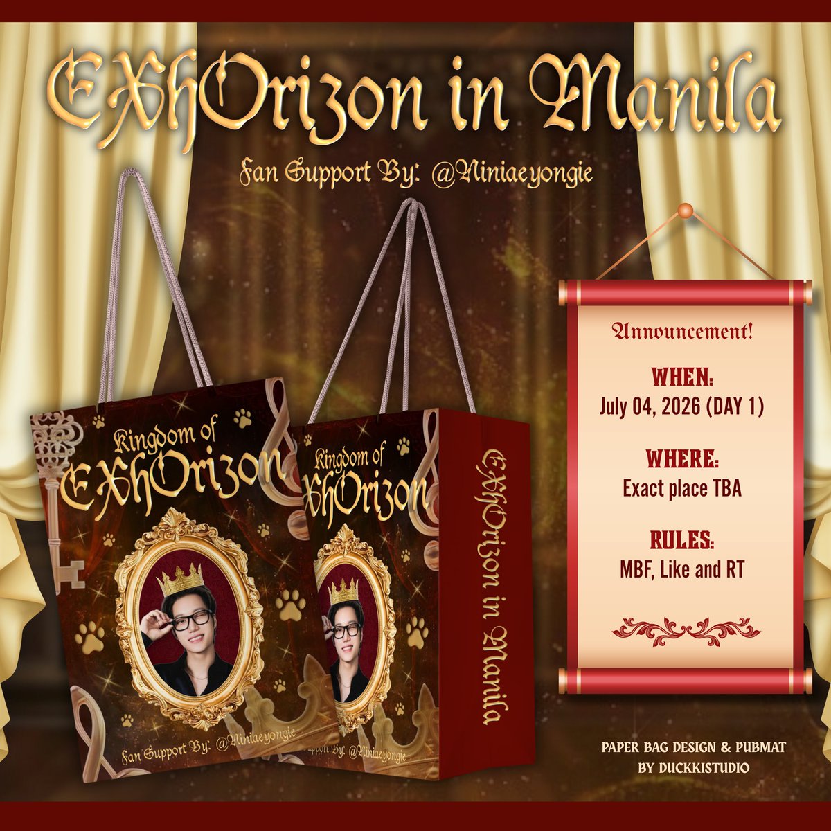 NiniAeyongie's tweet photo. ꧁ ༺ ⚜ ༻ ꧂ #EXhOrizoninMANILA

Paper bag fan support by @NiniAeyongie
(Storage for your freebies lol)

⚜ please see pubmat for details 
⚜ open for limited trades &amp; donation
⚜ 1:1, will private on dday 

#KAI #카이 #EXO #엑소 
@weareoneEXO https://t.co/oW4Hjkqpu3