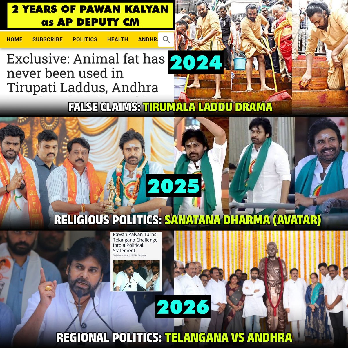 ttscrew's tweet photo. 2 years of worst ruling congrats anna @PawanKalyan it’s time to merge with bjp  #kutamiwave https://t.co/OZ3ORlv9RZ