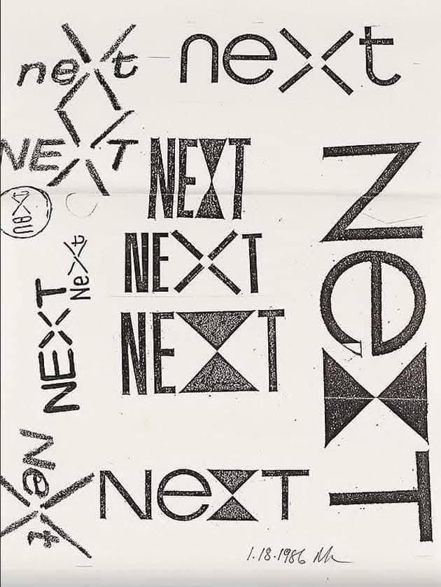 logogeek's tweet photo. A look inside Paul Rands sketchbook! A nice insight into his thought process when working on the NeXT logo.

Source: https://t.co/nMDASARbCT https://t.co/nsexVpyHm3