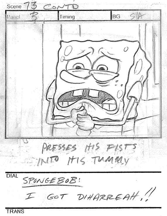 ArtofSpongebob's tweet photo. A drawing from "The Bully." https://t.co/9caweNUWaE