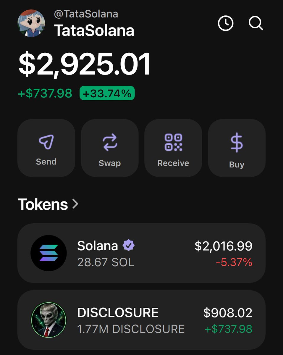 Tata_Solana's tweet photo. barely any volume and $DISCLOSURE just ran 43% - someone who knows something moved first

59k liquidity means the real move hasn't started

TG catches these before they go, pin shows every entry that ran

FpBhnZLzHjgPrc69vkimPtHCwN4xoeX3RUhDa3Bpump https://t.co/iVrGgaTJBp