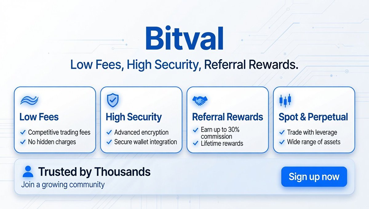 Prof4477's tweet photo. 4/ My thoughts on @BitvalCMO and the vision:

@BitvalCMO is clearly pushing a refreshing approach in a space full of giants and complications. The vision seems focused on accessibility without sacrificing power  making pro-level trading available to everyone while keeping it secure and rewarding.

In a market where trust is everything, prioritizing simplicity + strong security + community rewards (via referrals) feels smart and sustainable. Excited to see how they scale this!