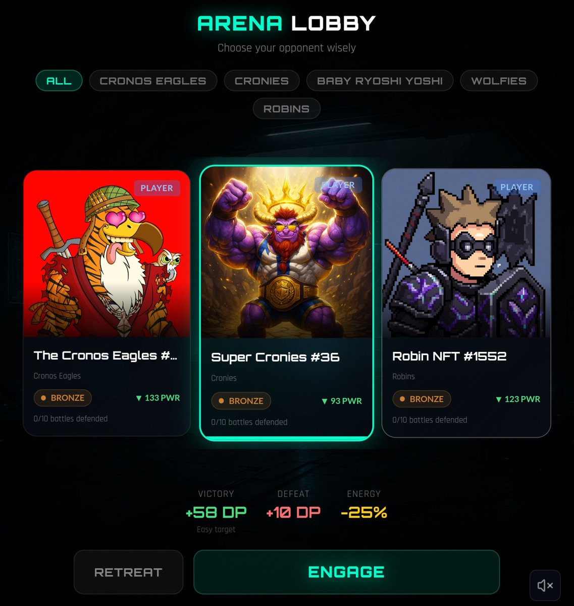 Cryptojoe80's tweet photo. Fighting Super Cronies in the Arena, naw ill pass! https://t.co/KPF4MaeZJy