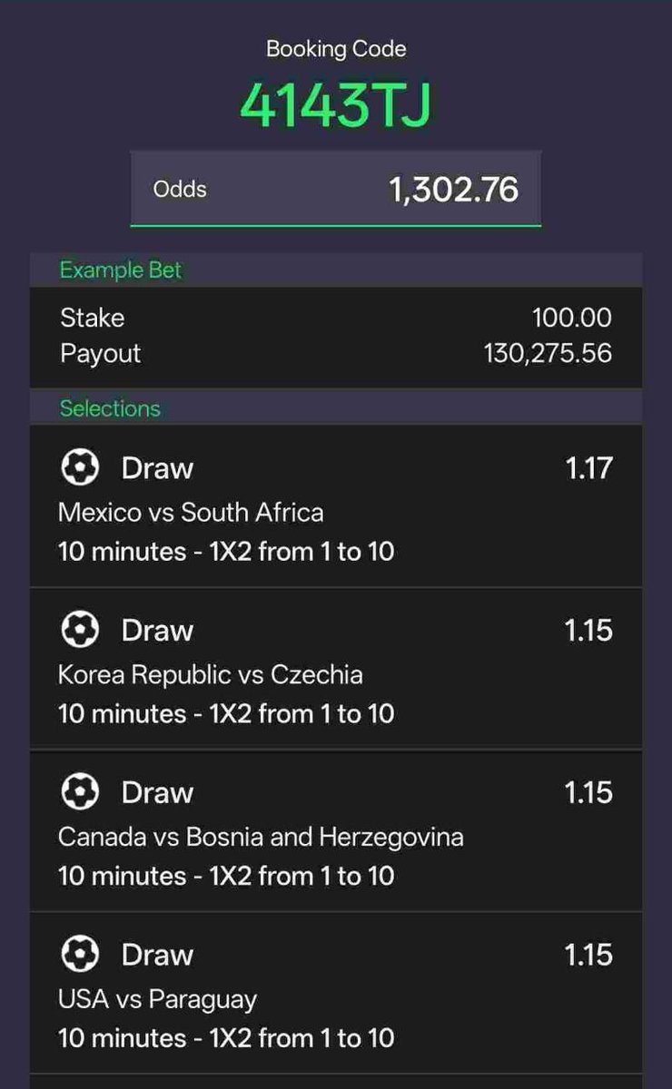 EmmaBetTips's tweet photo. 10 mins draw

Code. 4143TJ

Join WhatsApp channel https://t.co/enc3jZ508A https://t.co/Mk32rTDHu7