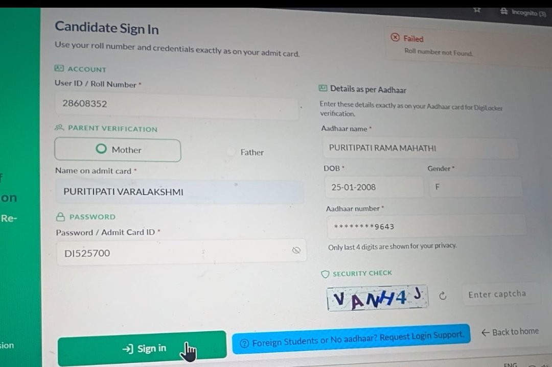 krish4477's tweet photo. @cbseindia29 I am unable to log in to the portal from past 2 days, it says "verification failed, please check your details and try again", or invalid Roll number.Nobody is picking calls at helpline numbers, We cant DM you, as the DM option is unavailable. https://t.co/IJQ9MRkCK8