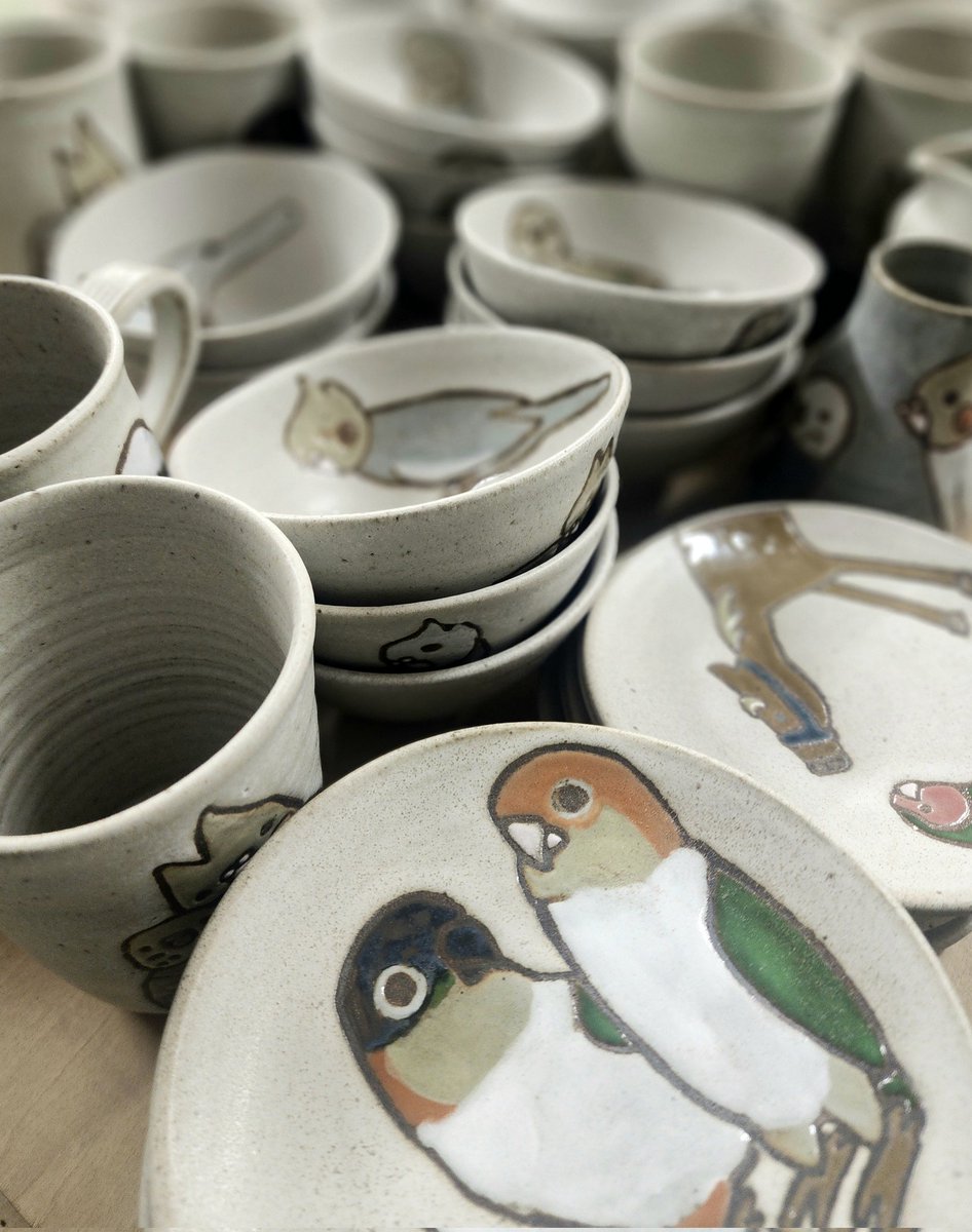 【 一点物 】 陶房呑器 文鳥 手描き 四角皿 ハンドメイド クラフト 作家 陶房呑器 (@hisaejinnohara) / Posts / X