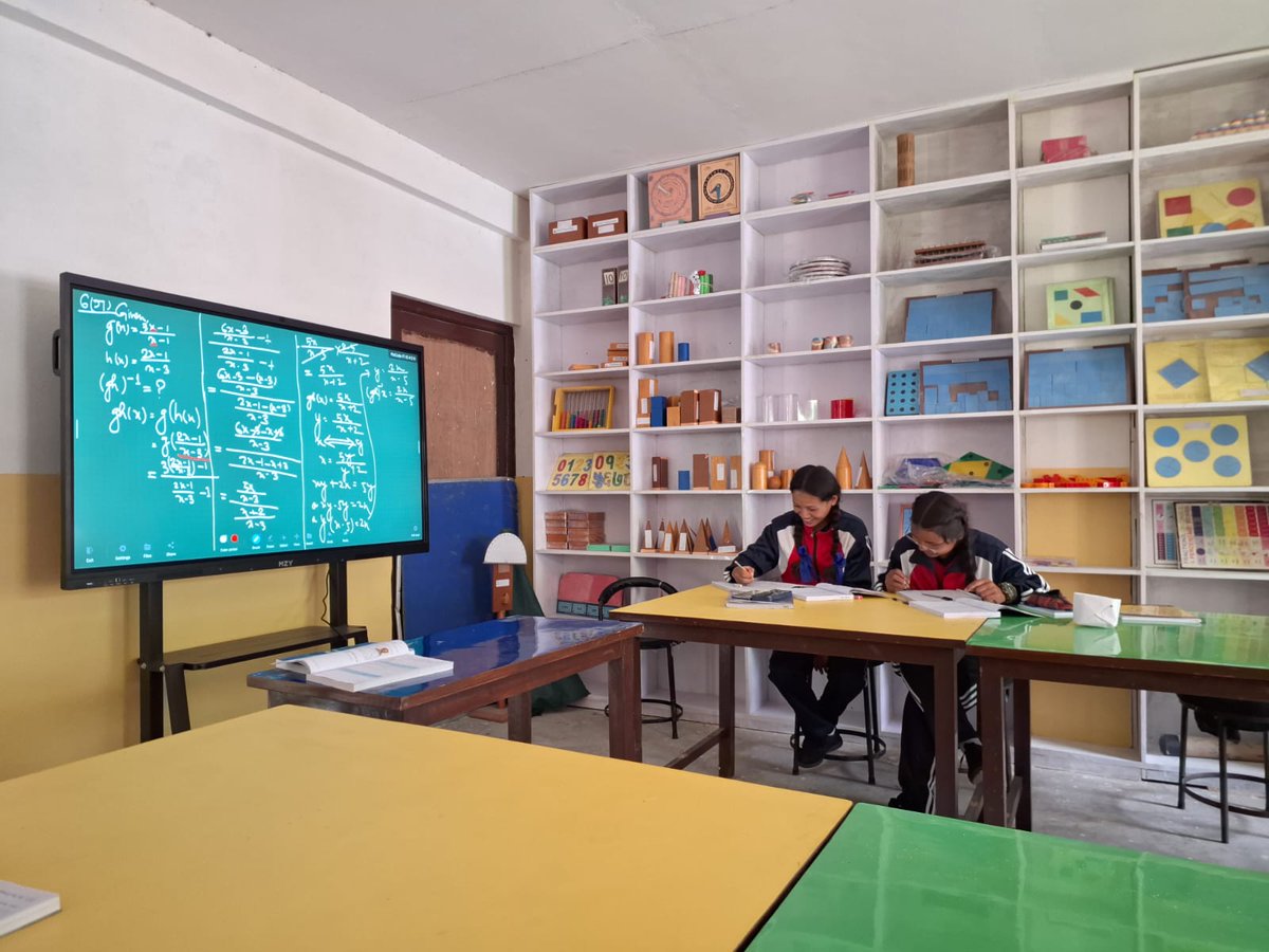 AdaraGroup's tweet photo. How stunning is the dedicated maths lab at Adara‑supported Shree Ghyangfedi School in remote #Nepal?

This is part of a multipurpose building that also includes a science lab, computer lab &amp; library. These purpose built spaces make learning more engaging, interactive &amp; inspiring. https://t.co/J8ZVP0LSWF