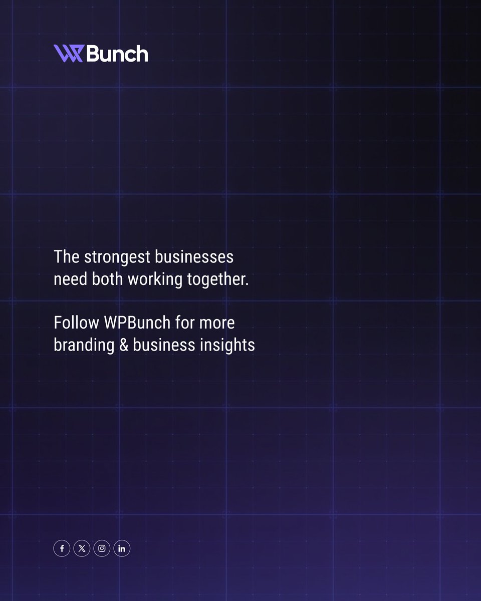 wp_bunch's tweet photo. The strongest businesses don’t choose between branding or marketing.
They build both - together. https://t.co/Nfdx7yaO7s
