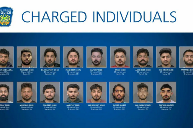 Ethan113554's tweet photo. 🚨Ruthless "For Brothers" Extortion Gang Smashed by Peel Police
Peel Regional Police hammered a violent international criminal network known as For Brothers, arresting 17 men (mostly Singh-surnamed) on 106 criminal charges.
The gang terrorized South Asian businesses & families across Brampton, Mississauga, Caledon, BC, & with ties to California. Linked to 24 incidents — including 16 brutal violent attacks: arsons & multiple shootings with 324 rounds fired.
In one case, suspects allegedly hit a Caledon home with shooting and arson, then struck a Brampton business minutes later.Two from Surrey, BC: Ravinder Singh (25) & Jashanbir Singh (21). Joint operation with OPP, CBSA, FBI & FINTRAC.
Six face possible deportation; CBSA already removed several. Chief Duraiappah: Coordinated action to crush these networks & protect communities. Report extortion — don’t pay.
#cdnpoli