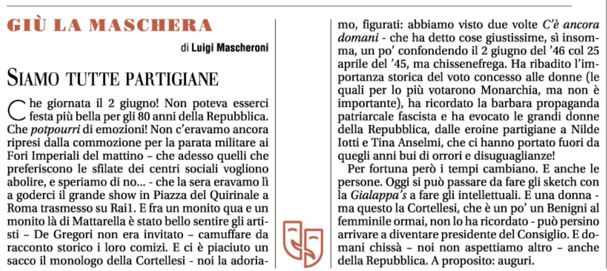 LuigiMascheroni's tweet photo. Dedicato a Paola Cortellesi https://t.co/IiGhBSgHY4