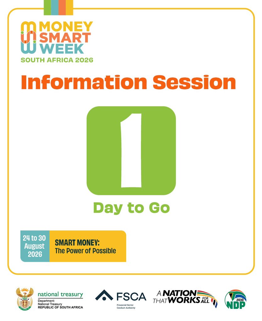 fscasouthafrica's tweet photo. Tomorrow is the day!

Join us on 5 June to get all the details on the participation process: https://t.co/ai85a9jsn1 

#MSWSA26 #FSCAMyMoney #PowerOfPossible https://t.co/dCBPHTC6HQ