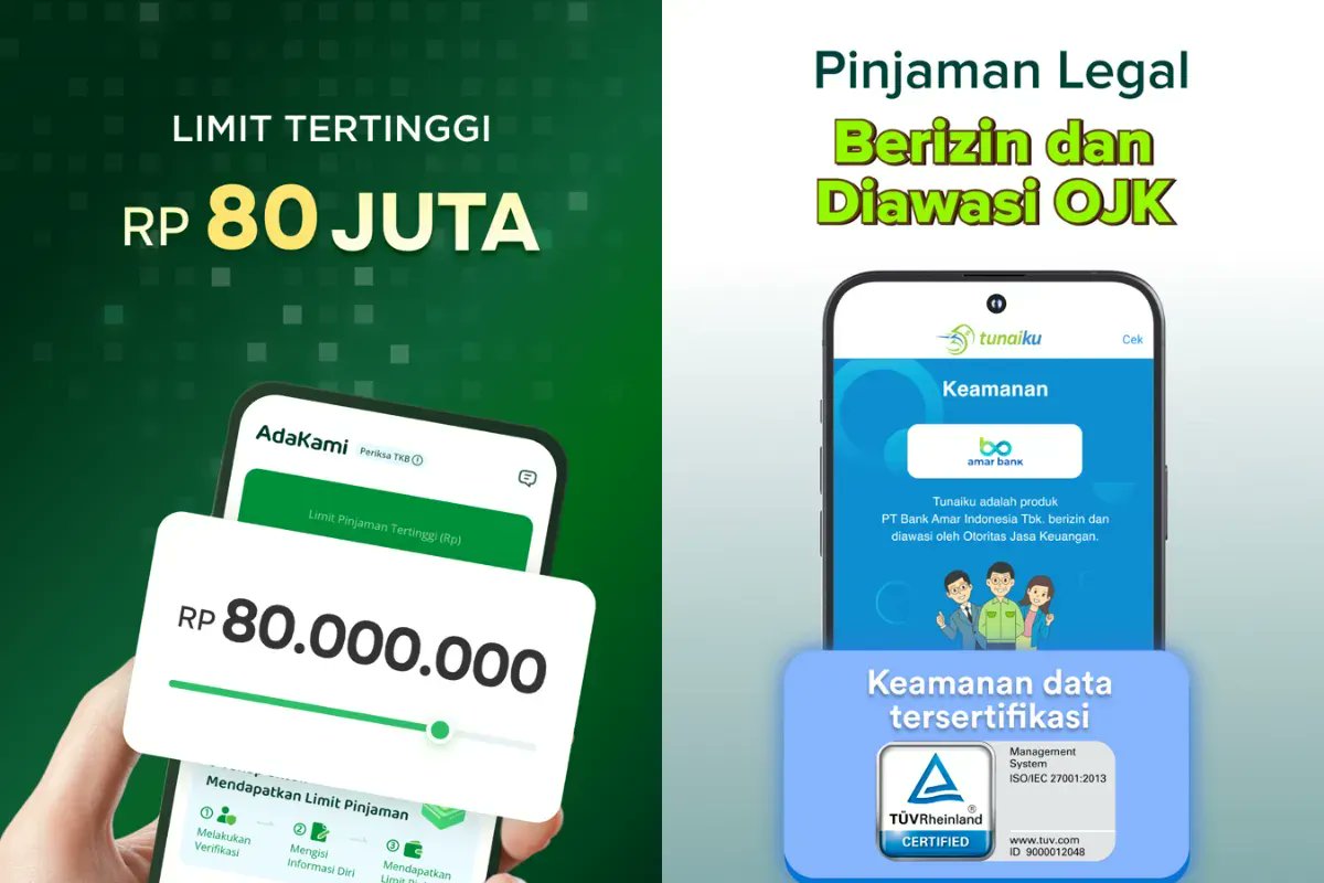 seosatu's tweet photo. Pinjol Limit Besar Tenor 1 Bulan Resmi OJK: Dana Cepat Aman dan Legal? https://t.co/m0Ng6jZ9nt https://t.co/Q8kBmgXYGq