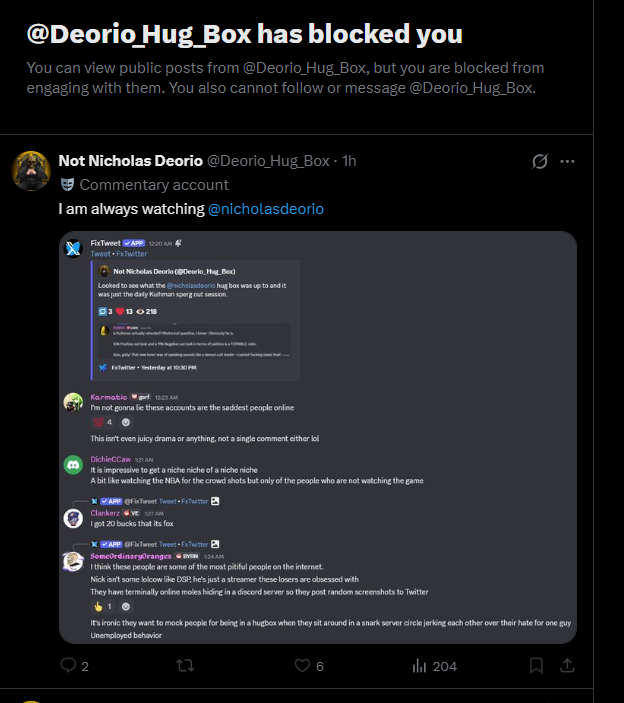 DunkusStunkus's tweet photo. Way to ultimately fuck yourself like a total spastic playing for a camp and immediately folding to Nick's principles that you so criticize. https://t.co/10N2xK6IxN