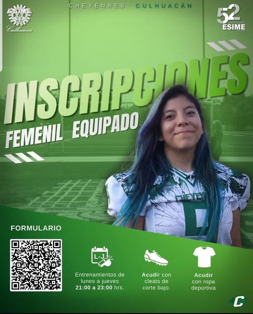sfsch_ac's tweet photo. "LAS CHICAS TAMBIEN PUEDEN" 
Intégrate al primer equipo de Femenil Equipado en la historia de Cheyennes Culhuacán. Acude y haz la diferencia... Conviértete en una Campeona en la Vida!!!
"Siempre Fieles, Siempre Cheyennes" https://t.co/Ro1sbp50Vq