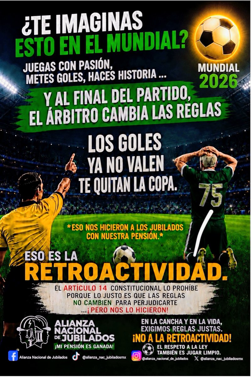 OlivaresEduardo's tweet photo. Esta es una muy buena analogía. Desconocer por parte del gobierno acuerdos legalmente suscritos violenta el Estado de Derecho. La retroactividad en perjuicio, pone en riesgo los derechos de todos los mexicanos.
#EstadoDeDerecho #SCJN #CIDH #OIT #CFE #PEMEX https://t.co/V9oXSyvbrC