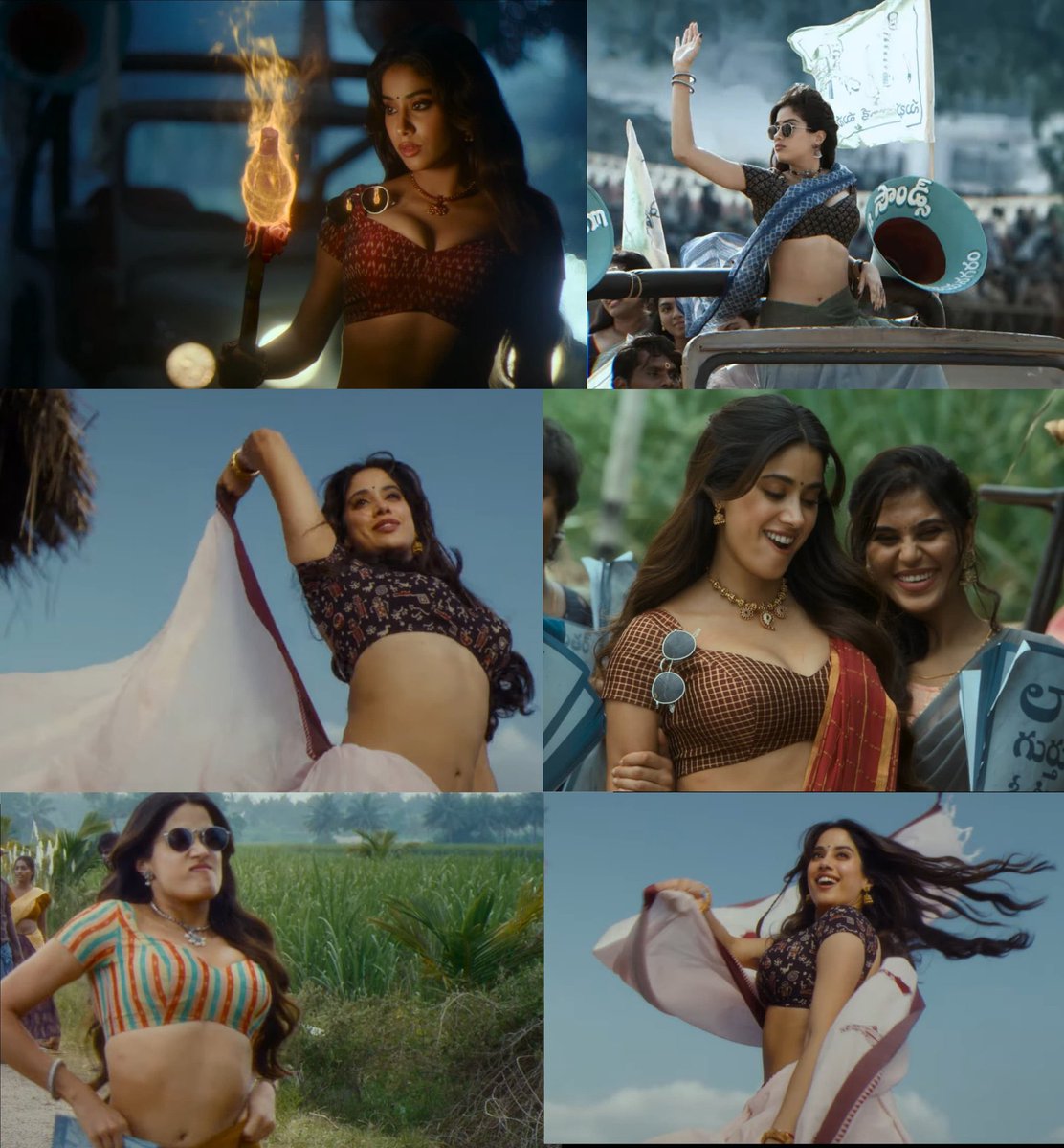 CallMeChai__'s tweet photo. Janhvi Kapoor in Peddi 😄

#Peddi #PeddiReview https://t.co/moPg0RPfX2