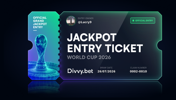 Lucry9's tweet photo. Stacked my @DivvyBet Ticket before the World Cup kicks off.

220 SOL Prize Pool across Weekly Drops, Streak Payout, and Grand Jackpot.

Wallet-native sportsbook on Solana. https://t.co/BTxDoMZDl9 https://t.co/5d9tFPd3lu