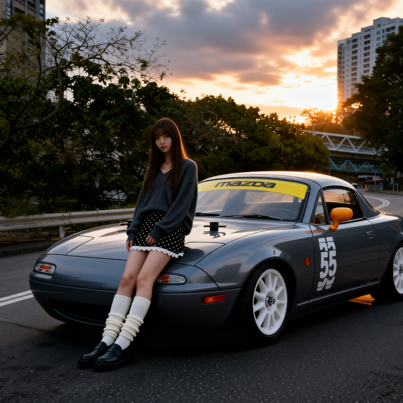 jason9394's tweet photo. Chasing the golden hour in the city. 🌅🇯🇵#MazdaMiata #MiataNA #MX5 #RoadsterLife #JDMGram #CarCulture #GoldenHourDrive #Touge #ClassicJDM #Y2KStyle #90sCars #EunosRoadster #StreetStyle #AI #RC #Tamiya #MChassis #M06 https://t.co/aei3i4tGTu