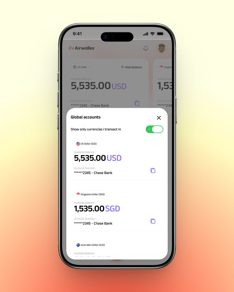 hadoluxui's tweet photo. - Create and manage multiple accounts for your business. 
- Send and receive money (funds) on different currency from all over the world using @airwallex 
- One tap, copy your account details for each accounts 

Good morning.  
I am open to work https://t.co/oujVMZbhOq