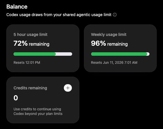 dgrcode's tweet photo. My usage limits just got reset overnight 😍

Let's see how they last this week https://t.co/2pY1yypKJa
