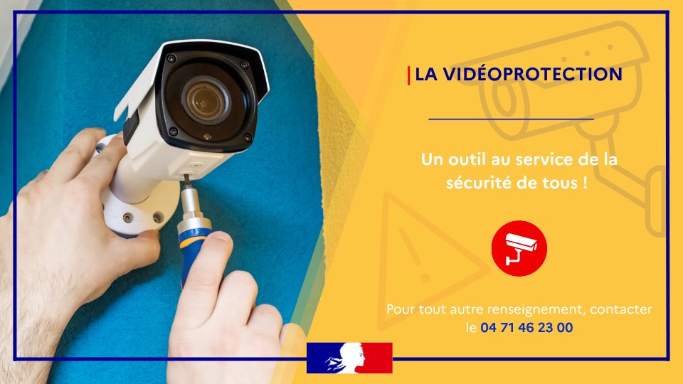 Prefet_15's tweet photo. [🎥La vidéoprotection : un outil au service de la sécurité de tous]

La vidéoprotection consiste en la présence de caméras dans un lieu public ou dans un lieu ouvert au public, dans le but de prévenir tout acte de malveillance (intrusion, vol, agression, violence, destruction…)

👉 Véritable appui pour les forces de l’ordre, la vidéoprotection est désormais un outil indispensable dans des opérations de maintien de l’ordre et dans la résolution d'enquêtes.

✅En 2025 dans le Cantal, on recense :

➡ 189 dossiers de demande de déposés en préfecture

➡ 732 caméras autorisées

❗La mise en fonctionnement d’un dispositif de vidéoprotection est soumise à une autorisation préfectorale valable 5 ans.

➕ Pour constituer un dossier de demande d’installation d’un système de vidéoprotection, se rendre sur le site de la préfecture : https://t.co/SiT3xmzttv  (rubrique « démarches - vidéoprotection »

Pour tout autre renseignement, contacter le bureau de la sécurité intérieure et de la défense au 04 71 46 23 00.

#Sécurité #Vidéoprotection #Prévention #Cantal #PréfectureDuCantal #ForcesDeLOrdre #Protection #ServicePublic