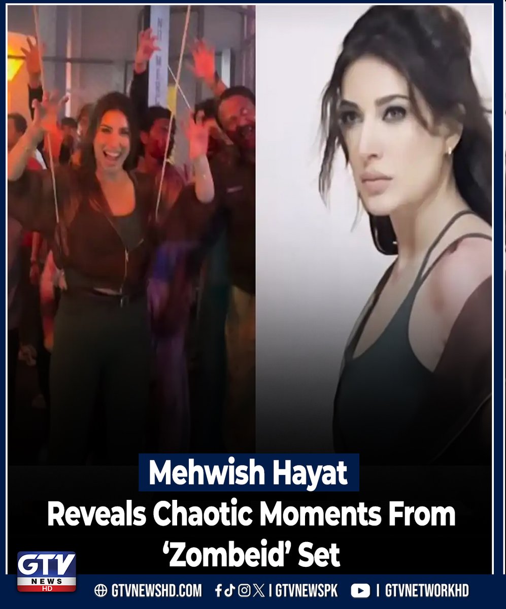 latestnews_off's tweet photo. Mehwish Hayat Reveals Chaotic Moments From ‘Zombeid’ Set
https://t.co/noZBPbrOps https://t.co/GWu0tqSes9