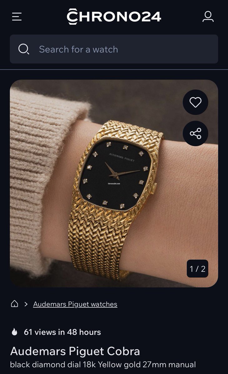 itnuyneo's tweet photo. lee junho wore audemars piguet cobra black diamond dial 18k yellow gold (vintage) https://t.co/nmoBfypLc1