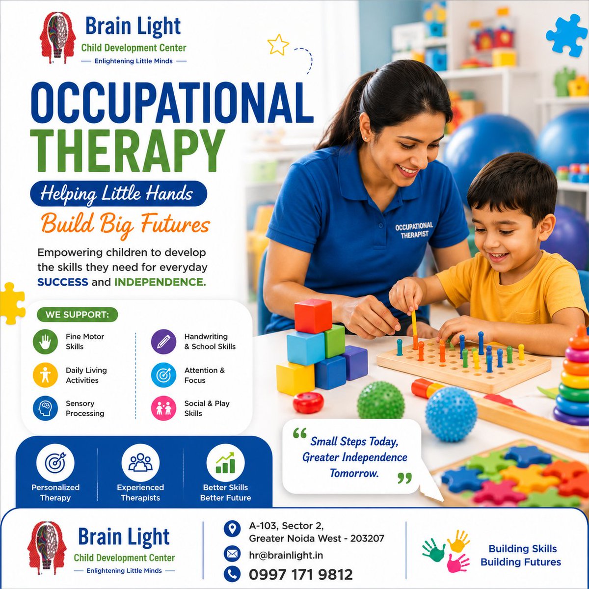 BLight78281's tweet photo. Occupational Therapy helps children build the skills they need for everyday success! From improving fine motor skills and sensory processing to enhancing independence and confidence, every step matters.
#OccupationalTherapy #ChildDevelopment  #SensoryIntegration https://t.co/SJlLn9PfeP