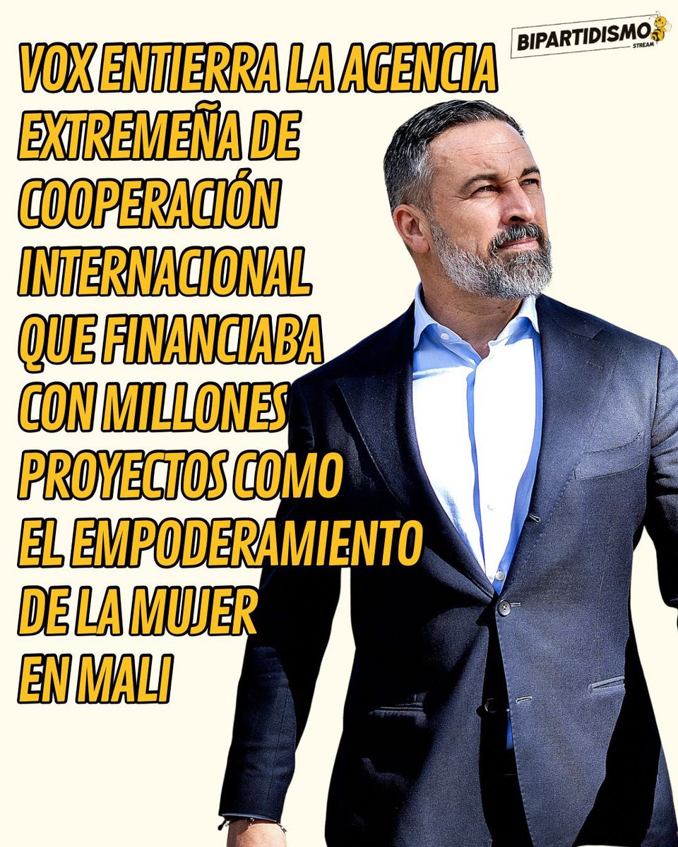 Bipartidismo_'s tweet photo. 🔴 VOX entierra la Agencia Extremeña de Cooperación Internacional que financiaba con millones proyectos como el empoderamiento de la mujer en Mali. https://t.co/rzPCwsWr5K