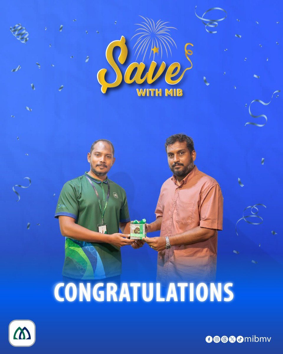 mibmv's tweet photo. Congratulations to the Week 6 winner of the Save with MIB Promotion!🎉
This week’s winner received a Garmin Forerunner 570 47MM Watch, one of the exciting prizes featured in our weekly giveaways.
Keep saving with MIB for more chances to win amazing rewards! ✨ https://t.co/BaJewcWj0n