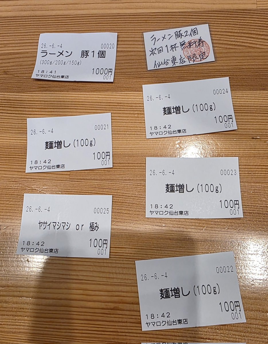 de40226024's tweet photo. ヤマロクLINGKAI 直営店さん

前回ガチャ産の無料券を携え、夜営業はペア初訪問

多少のんびりの時間帯なのか、色々とお話しが聞けました

缶バッチ連敗更新中です

幸せいっぱい
腹いっぱい

今日もごちそうさまでした
(^_^ゞ https://t.co/6n5tqQeJTC
