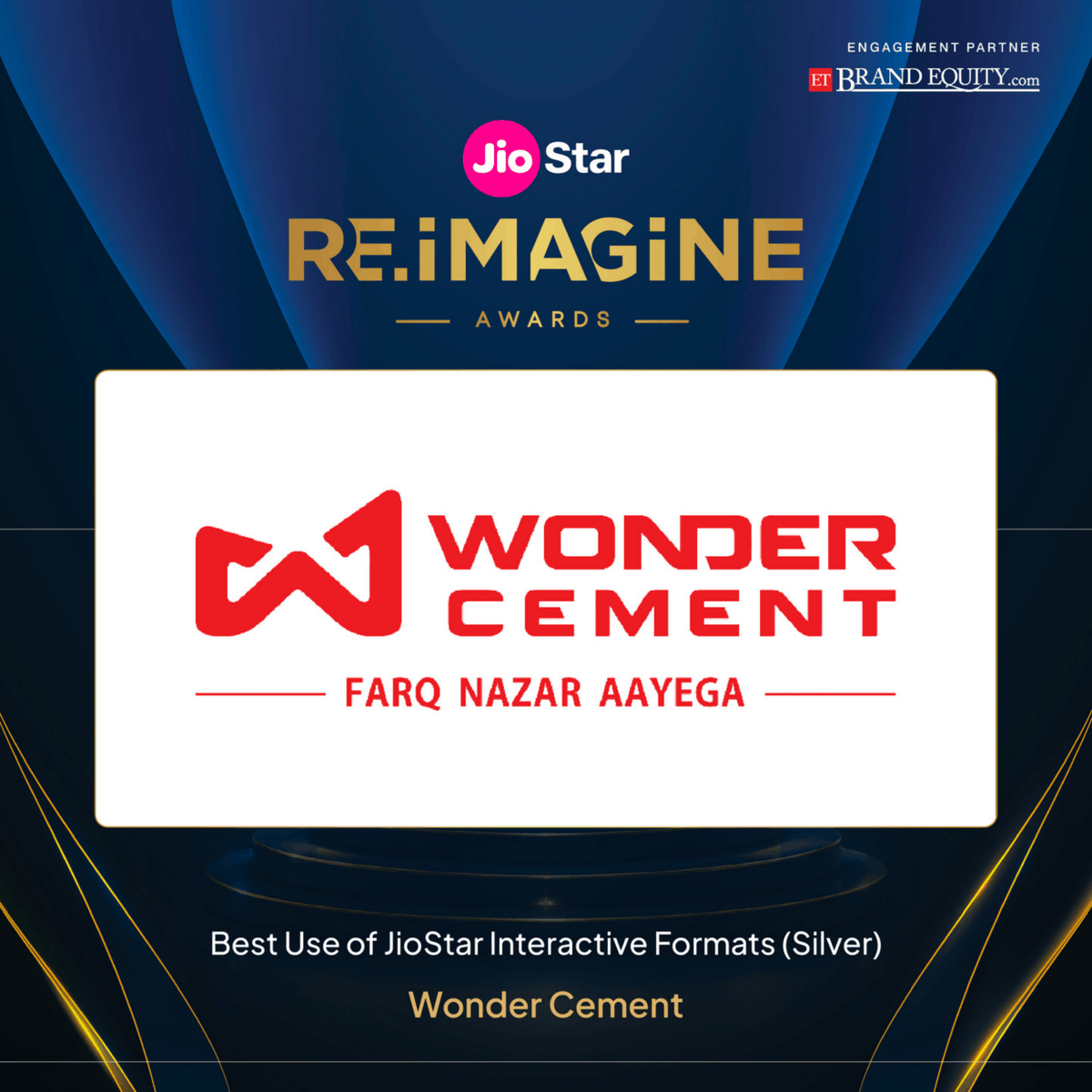 ETBrandEquity's tweet photo. Beyond the ad. Into the experience.

Announcing the winners of the Best Use of JioStar Interactive Formats category at the JioStar RE.iMAGiNE Awards 2026.

#JioStarReimagineAwards #Reimagine2026 #Winners https://t.co/aEeX2WJ7G4