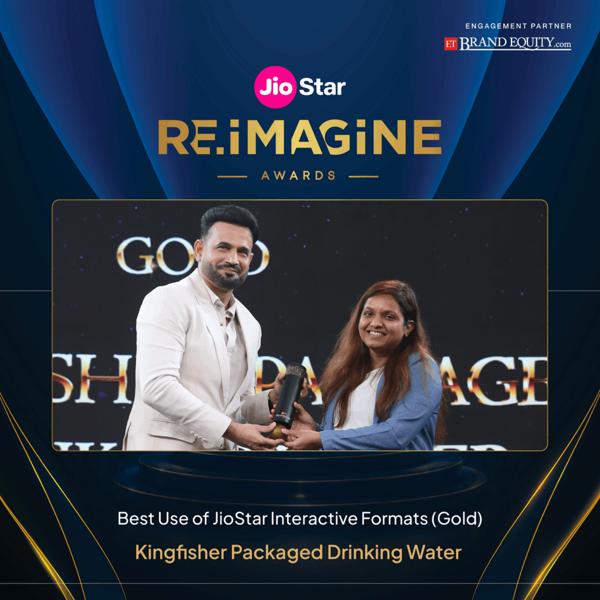 ETBrandEquity's tweet photo. Beyond the ad. Into the experience.

Announcing the winners of the Best Use of JioStar Interactive Formats category at the JioStar RE.iMAGiNE Awards 2026.

#JioStarReimagineAwards #Reimagine2026 #Winners https://t.co/aEeX2WJ7G4