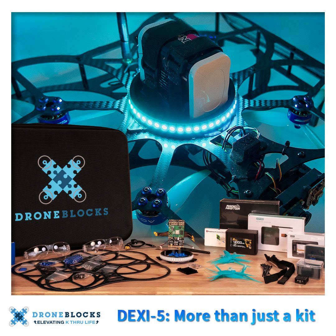 DroneBlocks's tweet photo. DEXI-5 might look like a kit but it's so much more! 🛠️
DEXI-5 is a full drone build, real aerospace hardware, autonomous missions designed by the student flying it.

This is what serious STEM looks like.

https://t.co/JQiqEJ0qKW

#drones #code #edtech #education #stem https://t.co/JCvWAsaE20