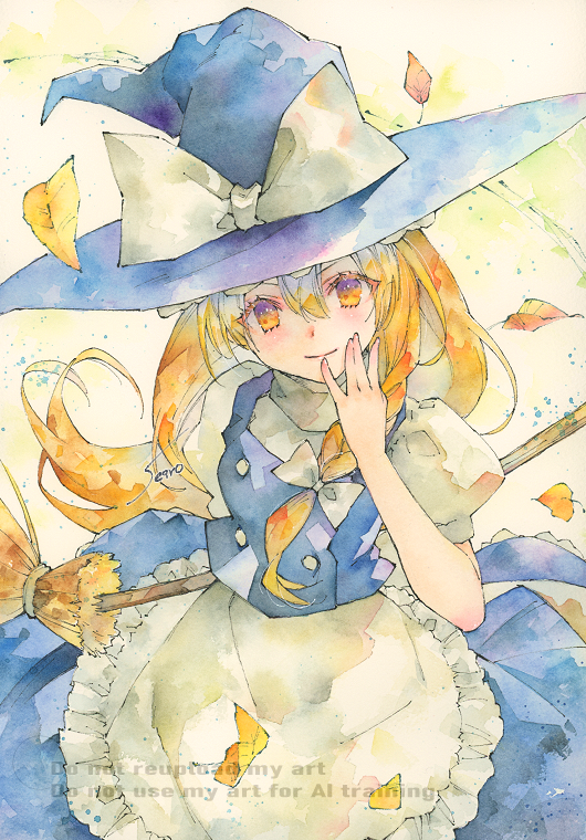 sseiroo's tweet photo. 魔理沙ちゃん🧙‍♀️
#透明水彩 #東方Project https://t.co/8axjzNF3GM