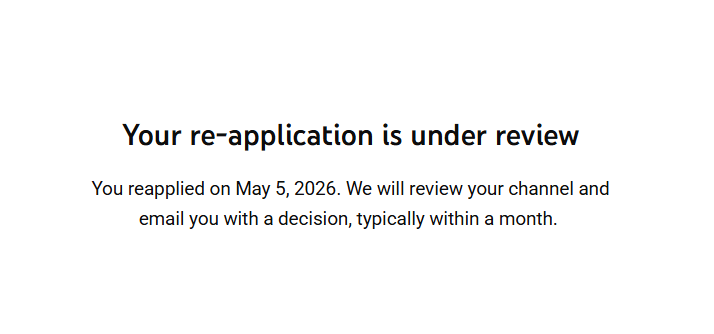 nojomycv's tweet photo. @TeamYouTube It has been a full 30 days, and my channel is still waiting for review. Is this normal? I’m starting to feel concerned. Please reply. https://t.co/f2VimAySfk