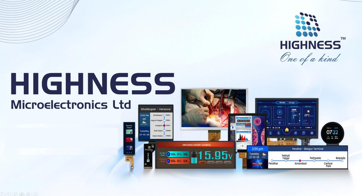 sachprat07's tweet photo. #SME #HIGHNESS #HighnessMicroelectronics
Highness Microelectronics Limited H2 FY26 Earnings Call Highlights
👉 FY27 & Future Outlook:
▫️Management targets FY27 revenue of ₹30-32 Cr with EBITDA margins around 35% and PAT margins >25%
💠For FY28, revenue is guided to exceed ₹50 Cr while maintaining similar margin profile.
💠Steady-state EBITDA margins post-stabilization of new lines expected at 30-32% and PAT at 15-17%; near-term guidance reflects optimism from favourable project mix, high-margin contracts and backward integration benefits.
💠Goa COG/FOG facility on track for first commercial production in ~1 year (July-Aug 2027); will drive 10-15% reduction in input costs through in-house open-cell manufacturing.
💠Advanced glass cutting line at existing Rabale facility to be operational by end-July / mid-August 2026, immediately supporting railways & metro orders.
💠Phased machine capex of ~₹20 Cr (first phase ₹10-12 Cr, second ₹8-10 Cr) focused on automation and capacity tripling.
💠Key growth drivers: defence indigenization, railway modernization, medical electronics and industrial automation.
💠Strategic focus on higher value-add solutions, localization, technology partnerships (including Axiom USA) and global market expansion.
👉 Current Order Book / Projects and Future Pipeline:
▫️Order pipeline described as healthy and growing with customer engagement and diversified demand across all four segments
💠Three design wins already secured from APAC (including Australia) in railways and aerospace — revenue already booked >₹5-6 Cr; another three railway design wins in advanced pipeline expected to close during FY27.
💠Defence & Aerospace contributed 39% (₹6.38 Cr) of FY26 revenue; value-addition currently 40-45% (target 50-60% post-capex).
💠Railways 27% (₹4.36 Cr), Medical & Healthcare 26.7% (₹4.30 Cr), Industrial Automation 6.6% (₹1.07 Cr).
💠Export revenue at 43.8% (₹7.06 Cr) with established orders from Australia & Gulf and rising interest from Western countries; management targeting gradual increase in global share.
💠Addressable opportunity in railways/metro display market; roadmap to capture initial 10%+ market share once Goa facility ramps up, with further domestic and export upside.
💠Delayed export trade receivables largely cleared; final tranche expected by September 2026.
👉 Other Notable Points:
▫️Vertically integrated player with 19+ years of experience, 45+ team size, 17+ product offerings and in-house design-to-manufacturing capabilities; claims as only Indian manufacturer for certain specialised displays competing with global giants.
💠Competitive strengths highlighted: ISO 13485:2016 & ISO 9001:2015 certifications, customisation-led OEM solutions, repeat customer base, rugged/weather-resilient products engineered for extreme conditions
💠Sourcing primarily display glass from Far East Asia followed by significant in-house value addition and ruggedization (especially for defence); minimal direct geopolitical impact.
💠Business model split between off-the-shelf products and customised market-specific solutions across Defence & Aerospace, Railways, Medical & Healthcare, and Industrial Automation