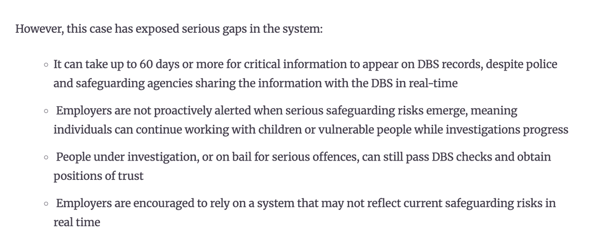 thespiralquirk's tweet photo. 1/2
Reform the DBS System: A Paedophile on Bail Secured Work With Babies - Sign the Petition https://t.co/kWOiBl2o2r via @UKChange 
"He was employed at a nursery whilst on bail and passed an enhanced DBS check. Bail conditions included having no contact with children."