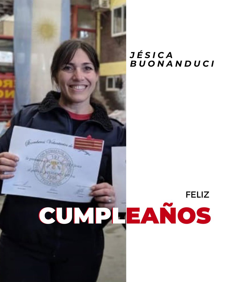 BVIoficial's tweet photo. 🎉 ¡Muy feliz cumpleaños a la Ayudante de Primera Jésica Buonanduci y a la bombera Regina Ferrari! 🎉

#BomberosdeItuzaingó #cumpleaños #BVI https://t.co/Rg8583EoPq